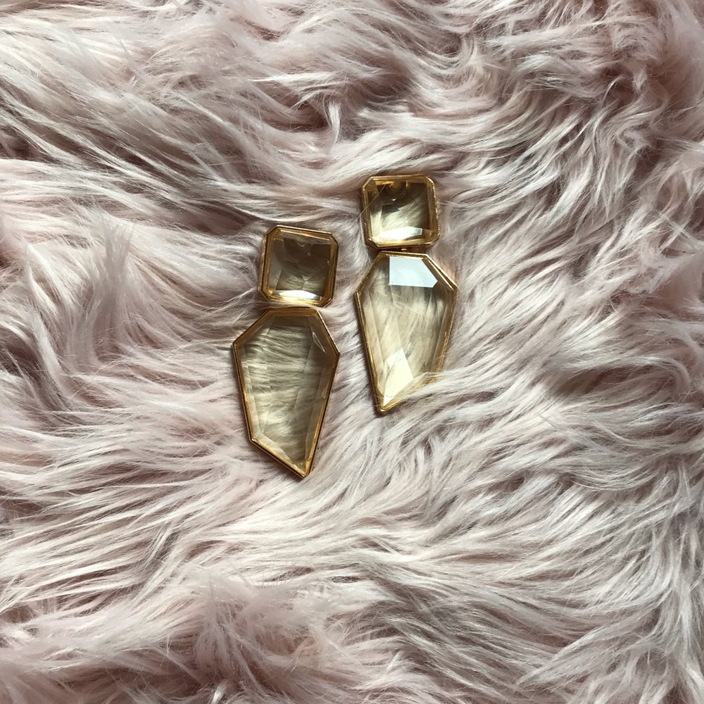 Chunky faux jewel earrings